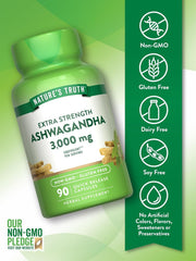 new Nature's Truth Ashwagandha Capsules | 3000mg | 90 Count | Extra Strength |... NATURE'S TRUTH - KOEEK
