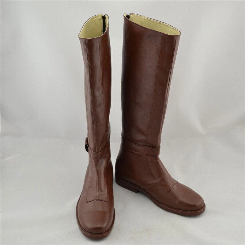 Star Wars Jedi Knight Obi-Wan Kenobi Boots PU Costume Cosplay Shoes Paty Props 07FC0E-D4 - KOEEK