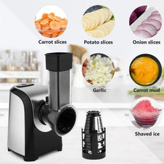 5 in 1 Professional Electric Cheese Grater, Electric Cheese Grater, BPA Free. 07FC0E-D4 - KOEEK