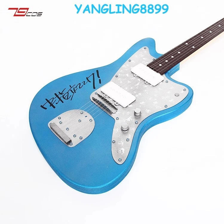 Girls Band Cry MOMOKA KAWARAGI Cosplay Guitar Blue Halloween Handheld Prop 100cm 07FC0E-D4 - KOEEK
