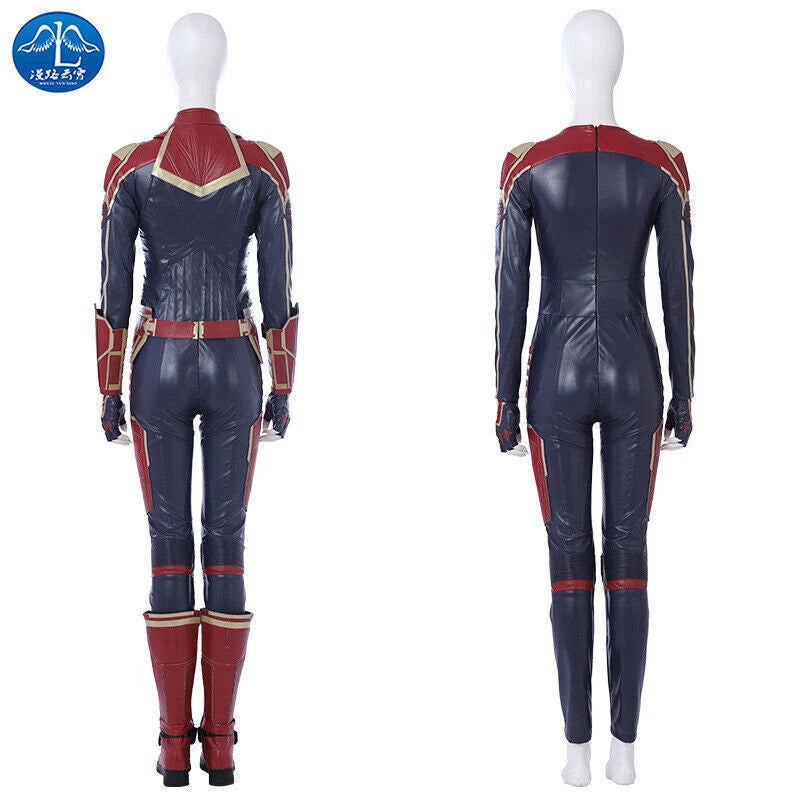 Marvel Costume Leather Captain Cosplay Marvel Carol Danvers  Halloween Outfits 07FC0E-D4 - KOEEK