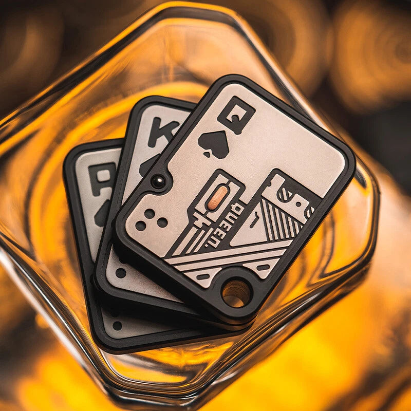 Poker Card LAUTIE 3.0 AAA AKQ Fidget Slider Zirconium EDC Stress Relief Toy Gift 07FC0E-D4 - KOEEK