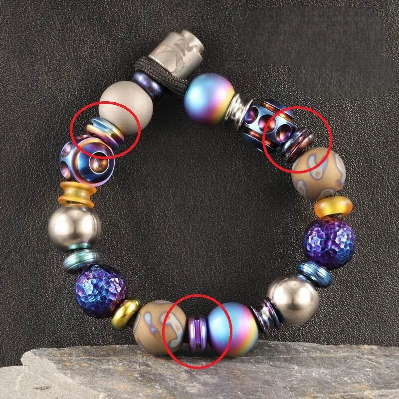 1PC Titanium PEI Zirconium Alloy Spacer Bead jewelry Bracelet Necklace Making-* 07FC0E-D4 - KOEEK
