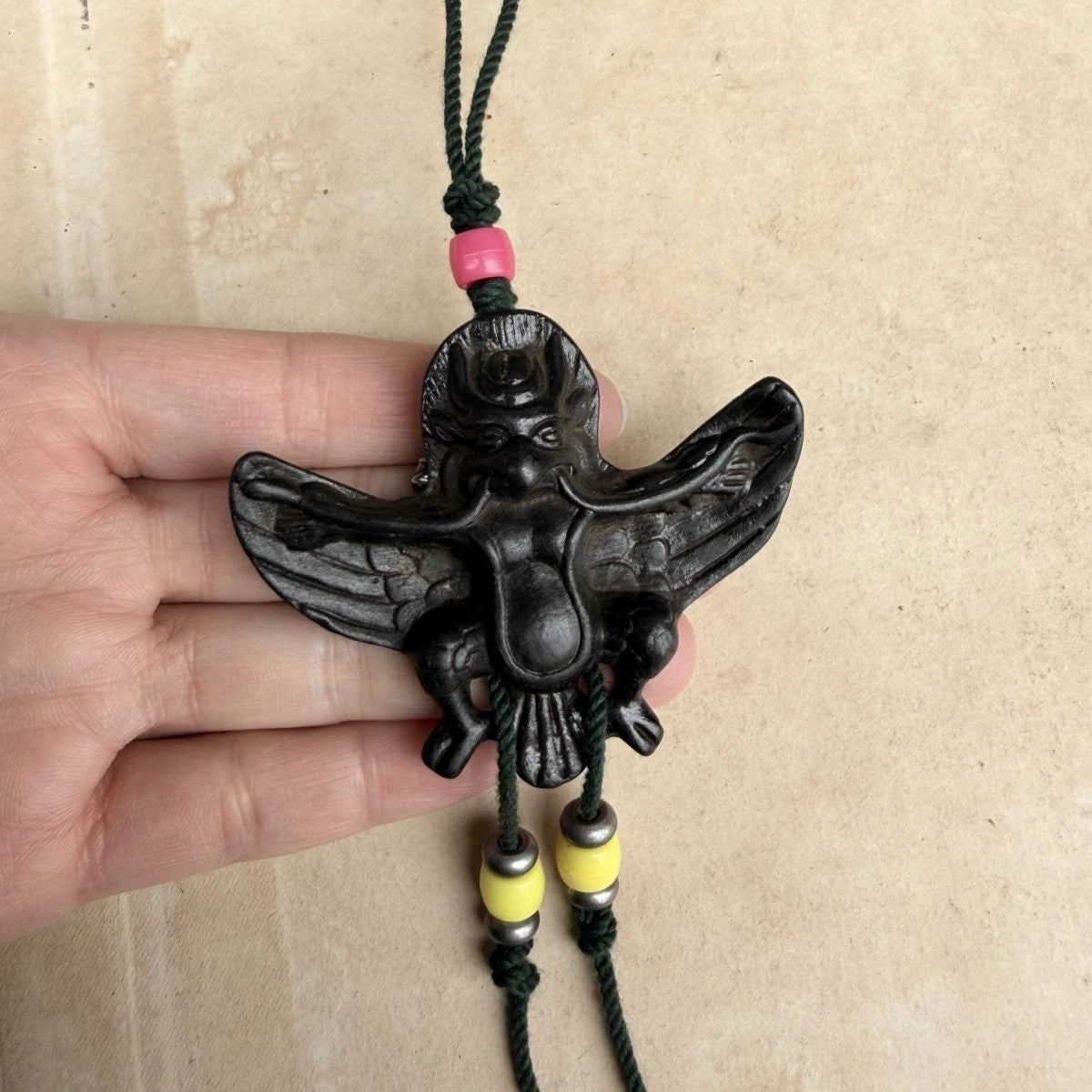 Tibetan Garuda Pendant Amulet Brass Bird Necklace Collectible 07FC0E-D4 - KOEEK
