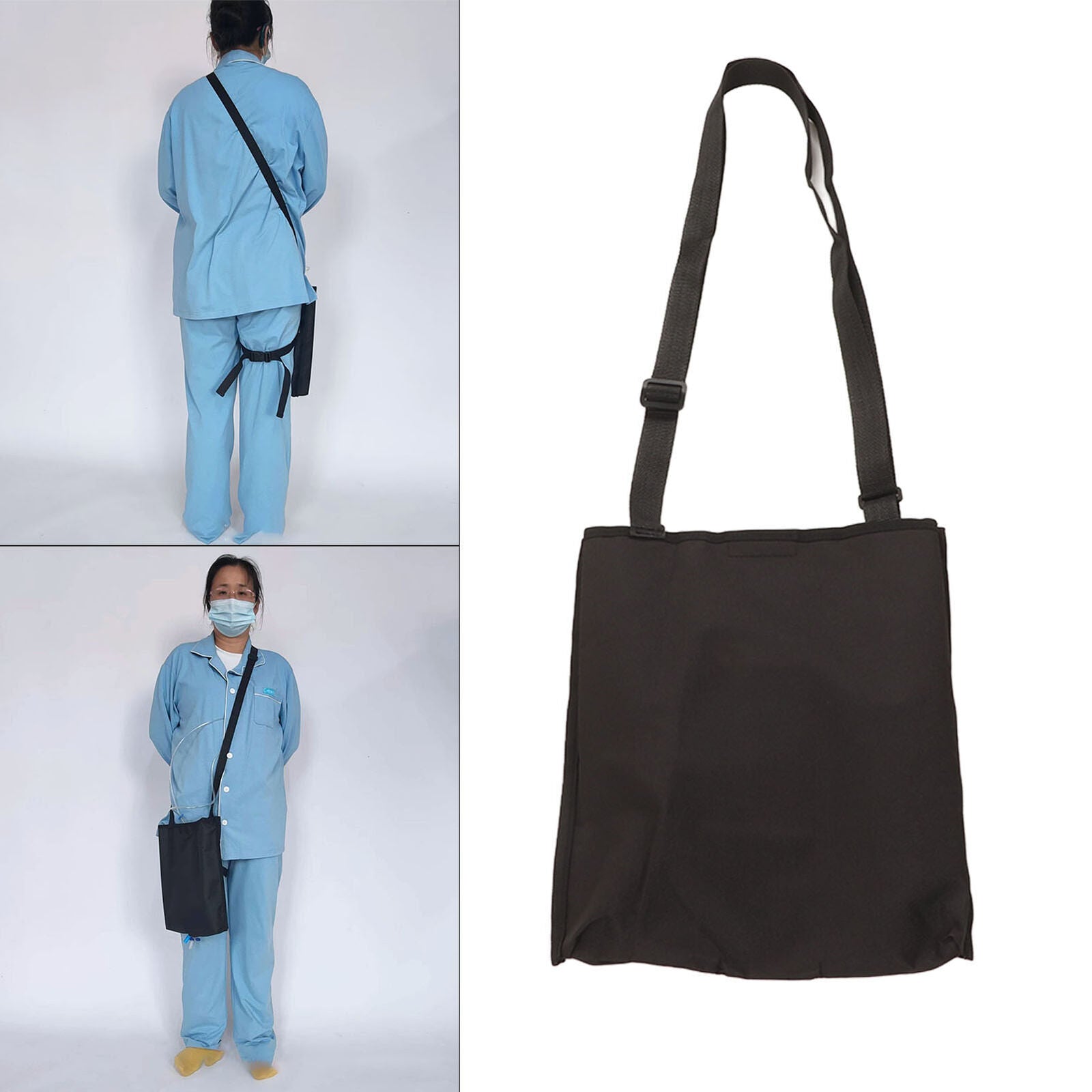 new Urine Drainage Bag Cover Waterproof Adjust Straps 2 Pockets Catheter Leg Bag ABE koeek - KOEEK