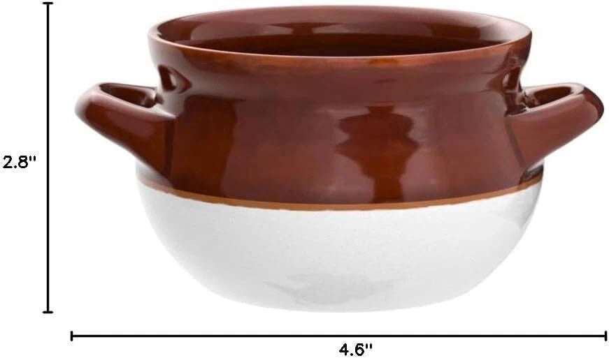 French Onion Soup Bowls with Handles, 16 Oz Ceramic Soup Serving Bowl Crocks 07FC0E-D4 - KOEEK