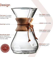 Glass Coffee Pot - Classic Series - 8 Cups - Specialized Packaging 07FC0E-D4 - KOEEK