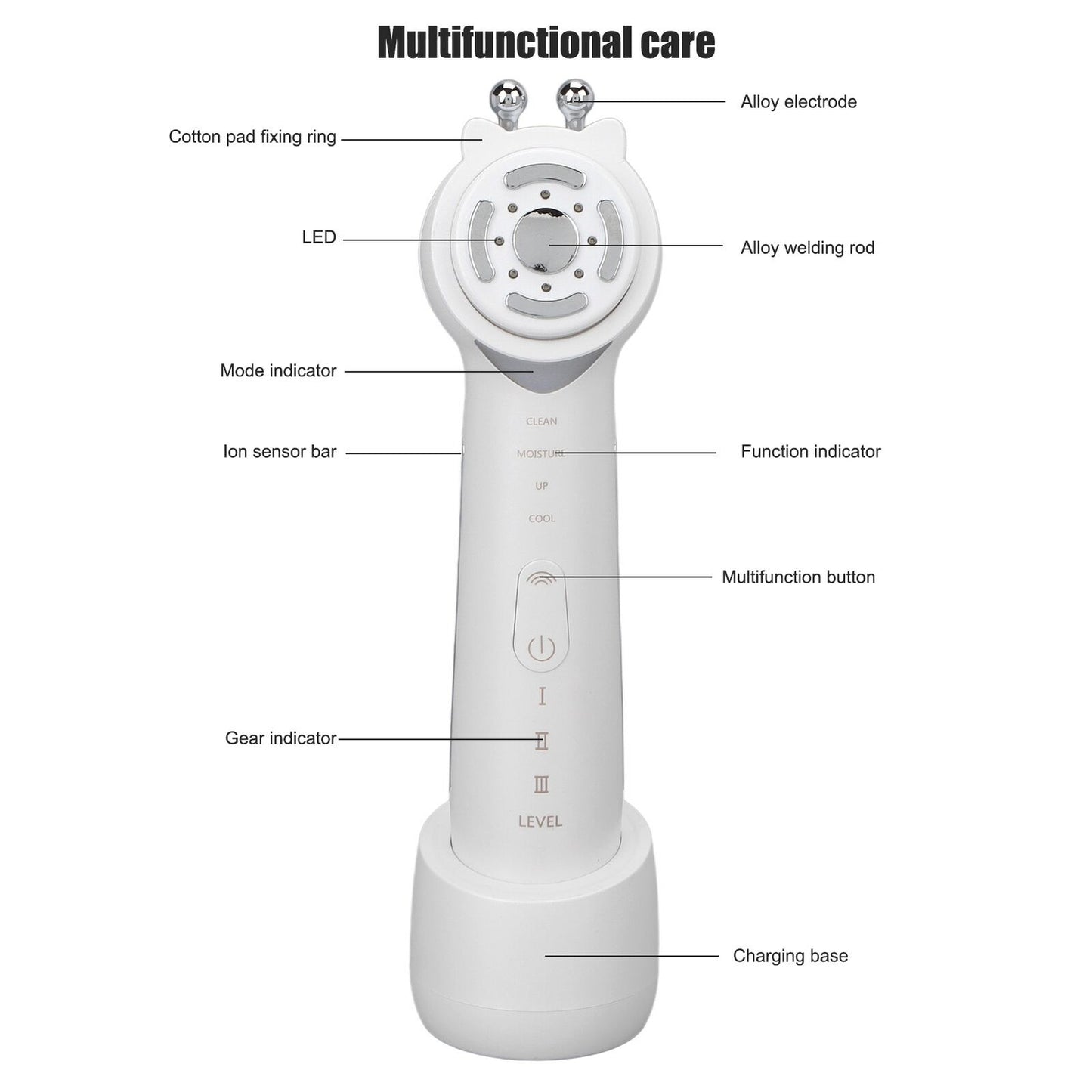 new Ultrasonic Cleansing Machine Rejuvenation Lifting Firming Face Massager HGF koeek - KOEEK