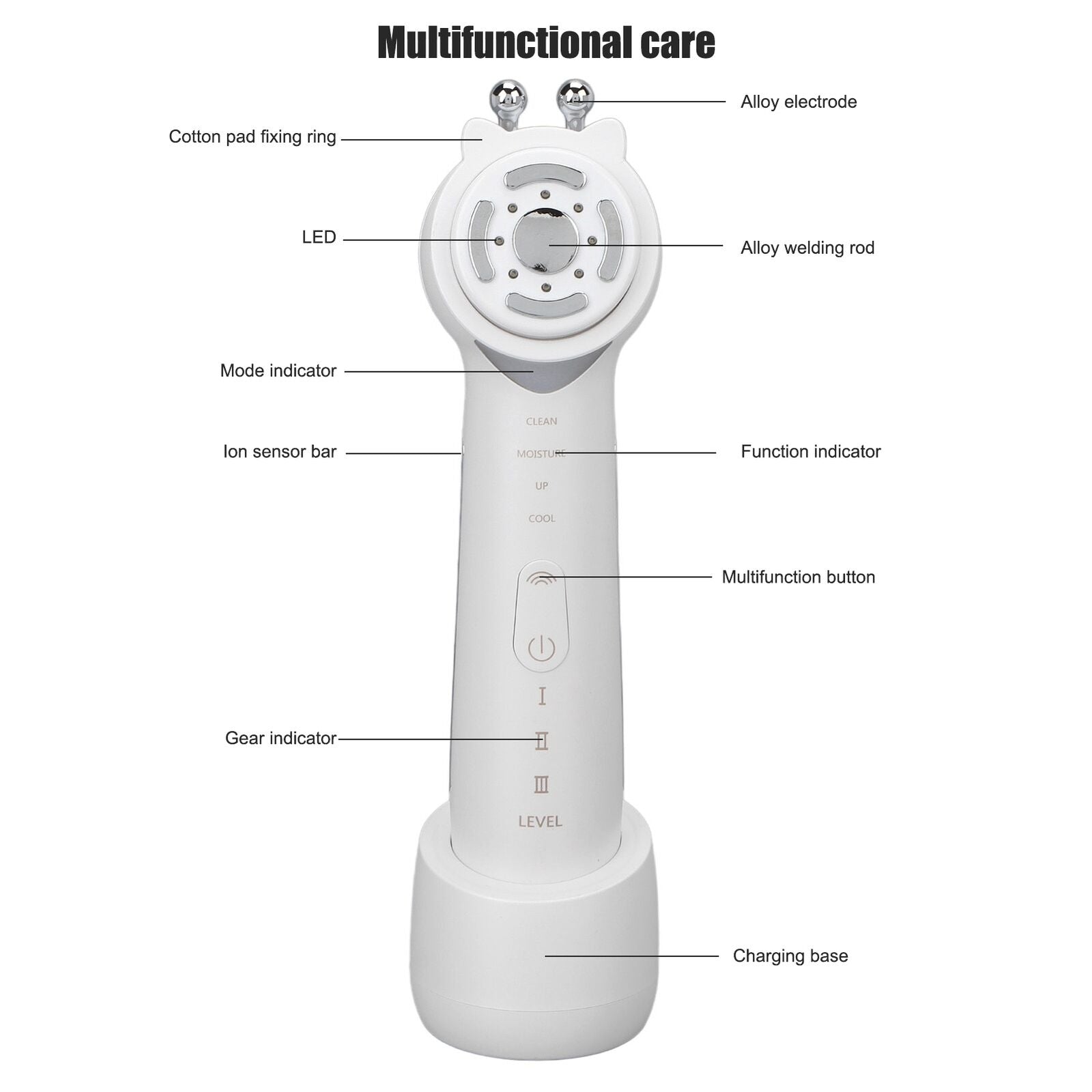 new Ultrasonic Cleansing Machine Rejuvenation Lifting Firming Face Massager HGF koeek - KOEEK