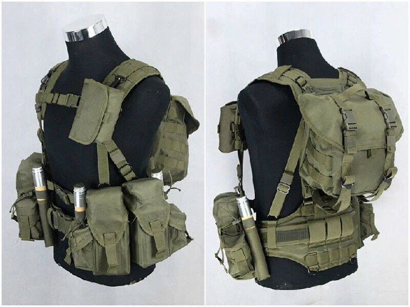 STOCK! Russia Smersh Tactical Combat Chest Gear Vest Rainbow 6 Chest Rigs AK Set 07FC0E-D4 - KOEEK