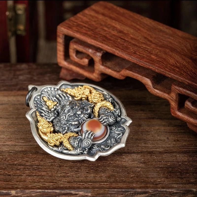 Tibetan Vintage Handmade Distressed Pendant Necklace 07FC0E-D4 - KOEEK