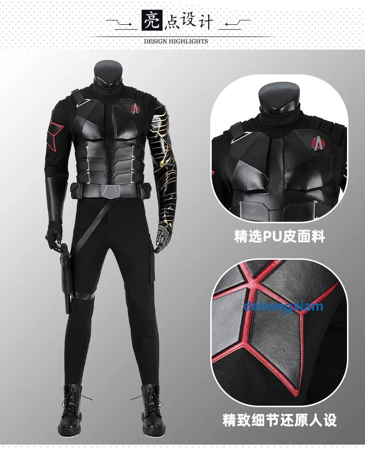 Avengers Winter Soldier Bucky Mens Cosplay Costume Accessories Outfits Glove Lot 07FC0E-D4 - KOEEK