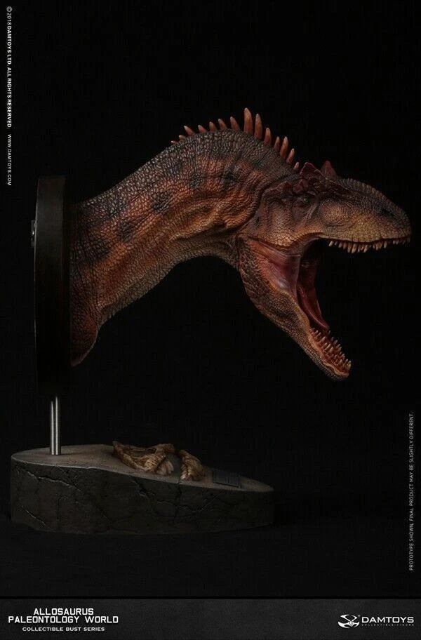 DAMTOYS Allosaurus Bust Dinosaur Statue Resin Display Model MUS010A Red Version DAMTOYS - KOEEK