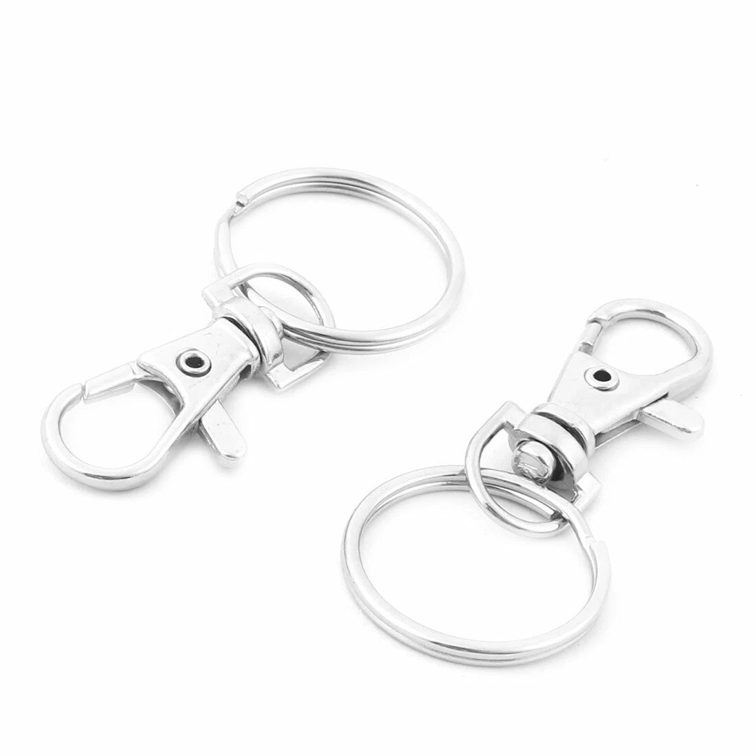 Lobster Buckle Metal Split Ring Clip Hook Keyring Swivel Clasp Keychain 15pcs 07FC0E-D4 - KOEEK