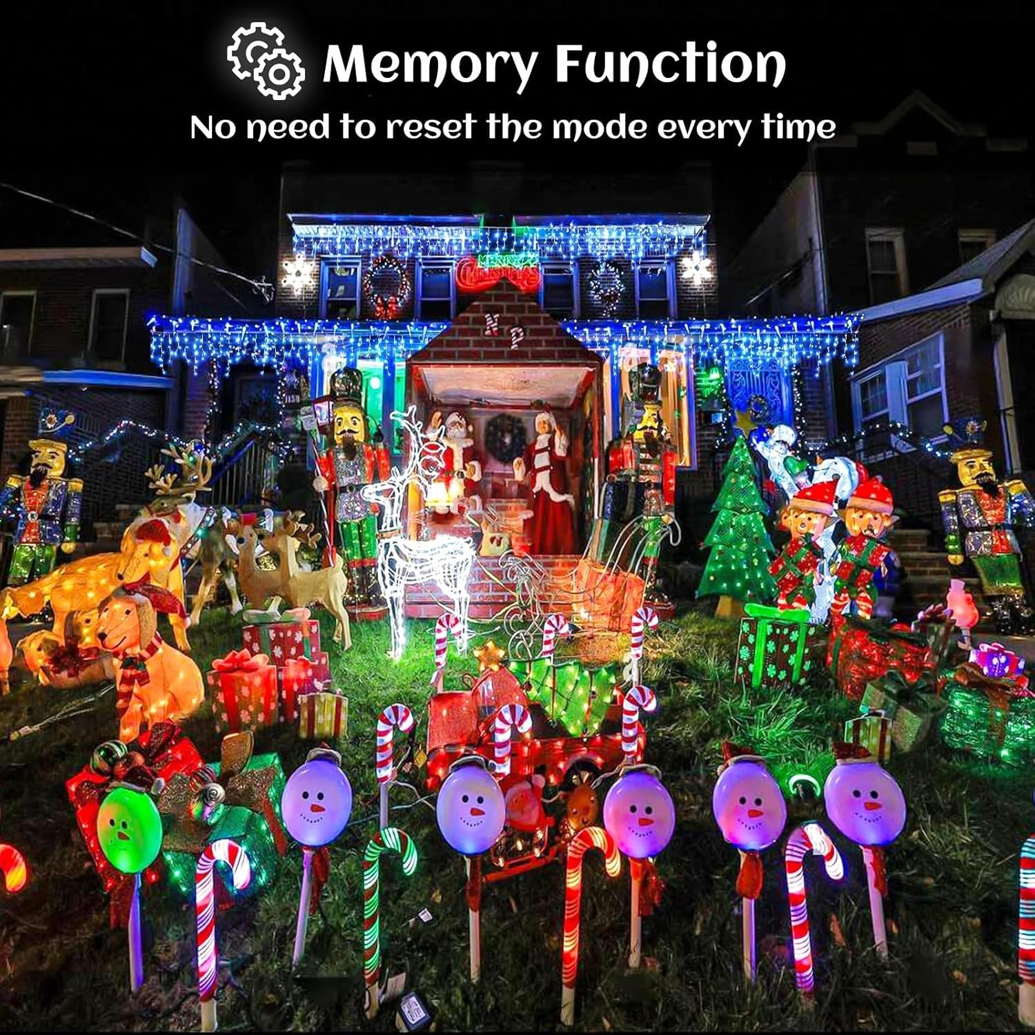 Christmas Lights Outdoor Decorations 96-960 LED 8 Modes Curtain String Light US 07FC0E-D4 - KOEEK