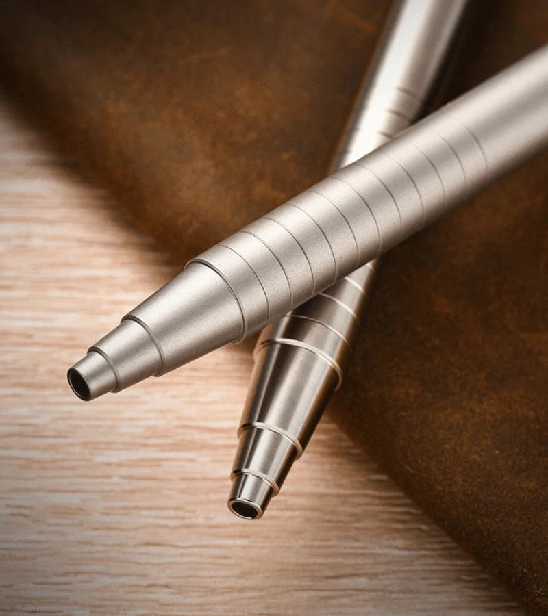 EDC Titanium Alloy Pocket Ball Pen Signature Working Tactical Pen w 5pcs Refills 07FC0E-D4 - KOEEK