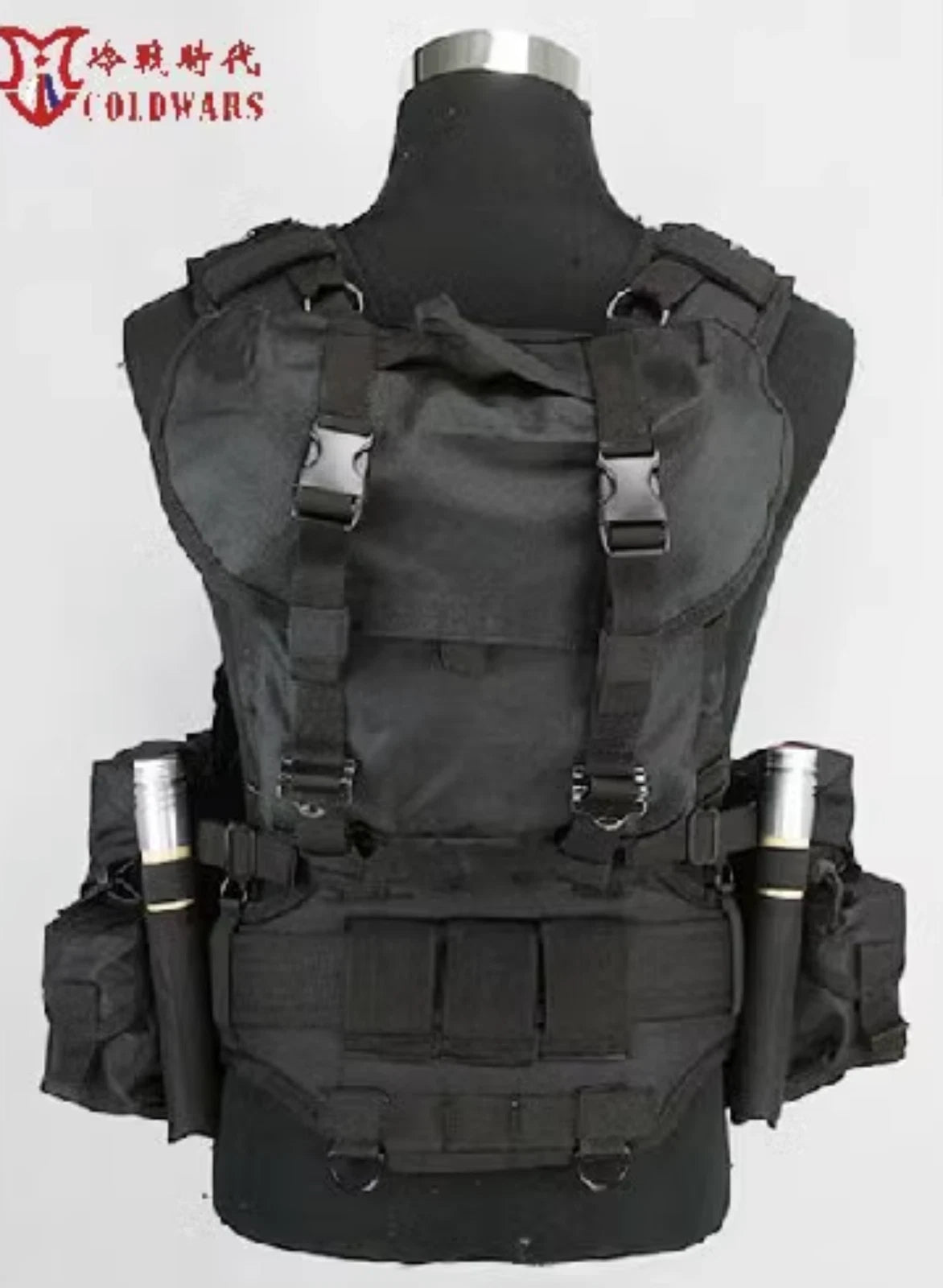 Replica Russian Special Forces Smersh Tactics Combat Chest Vest Black AK Set 07FC0E-D4 - KOEEK