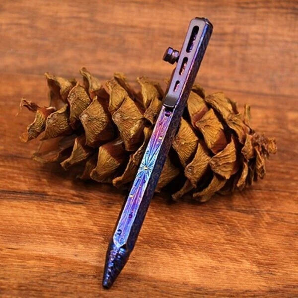 EDC Handmade Titanium Practical Pocket Ball Pen Office SignatureOutdoorPocketPen 07FC0E-D4 - KOEEK