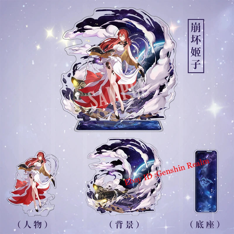 Anime Honkai: Star Rail Himeko Acrylic Desktop Stand Figure Collection Decor 07FC0E-D4 - KOEEK