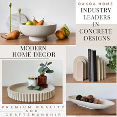 Concrete Fruit Bowls for Kitchen Counters Large Decorative Bowls for Home Décor 07FC0E-D4 - KOEEK