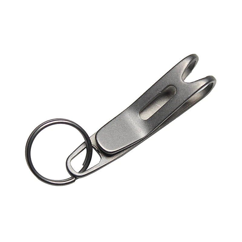 Titanium alloy EDC Gear Pocket Suspension Clip Wallet Mini Tool with Key Ring 07FC0E-D4 - KOEEK