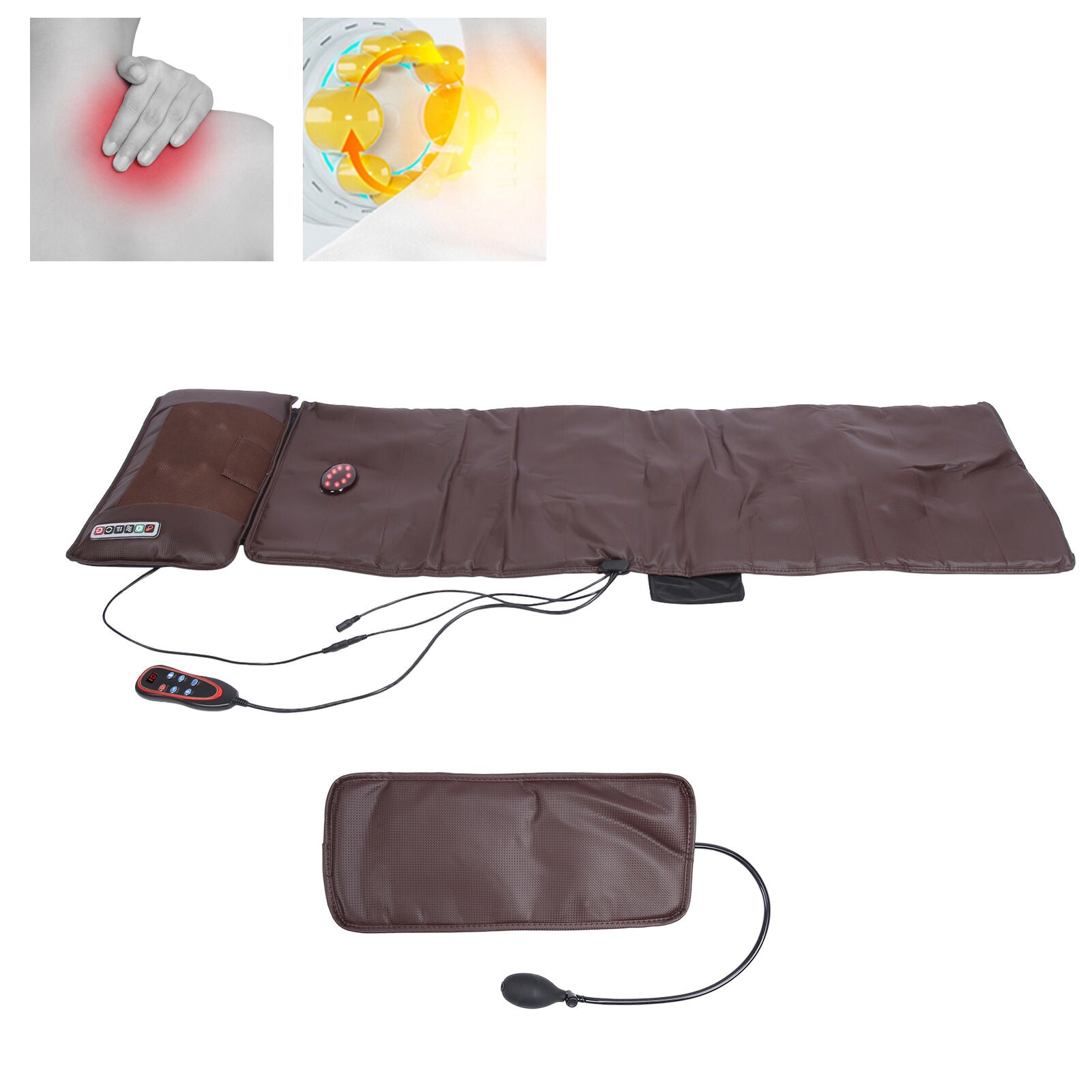 new Electric Massage Pad Whole Vibrating Mat For Neck Leg WaistV(EU Plug ) HGF koeek - KOEEK