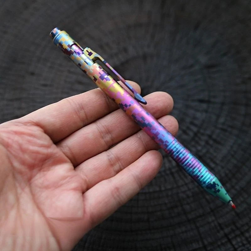 Titanium Ballpoint Pen Multicolor Pocket Writing Signature Pen Business Office 07FC0E-D4 - KOEEK
