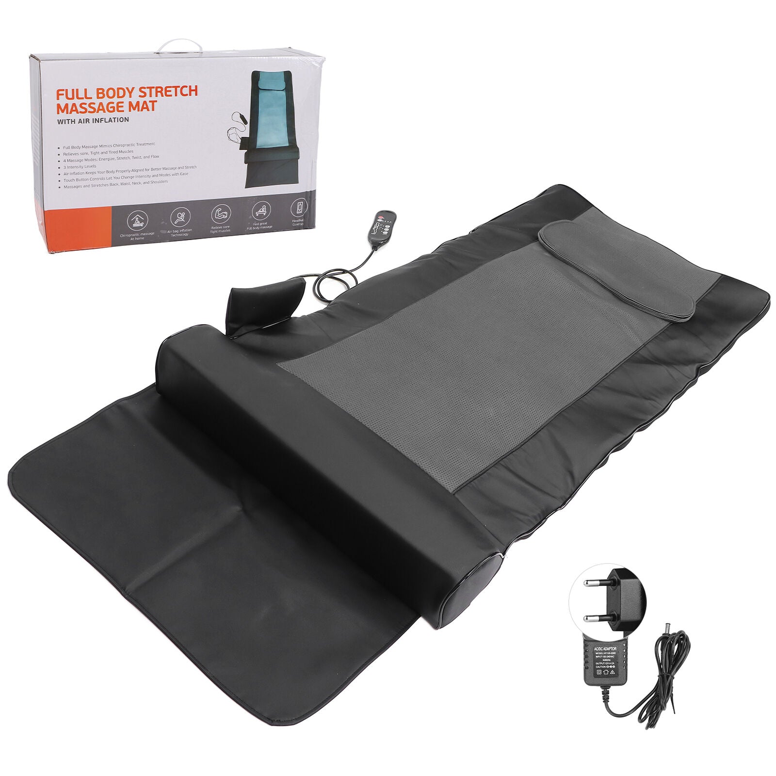 new Electric Massage Cushion Full Vibrating Massager Bed Cushion Pad (Prise EUV) HGF koeek - KOEEK