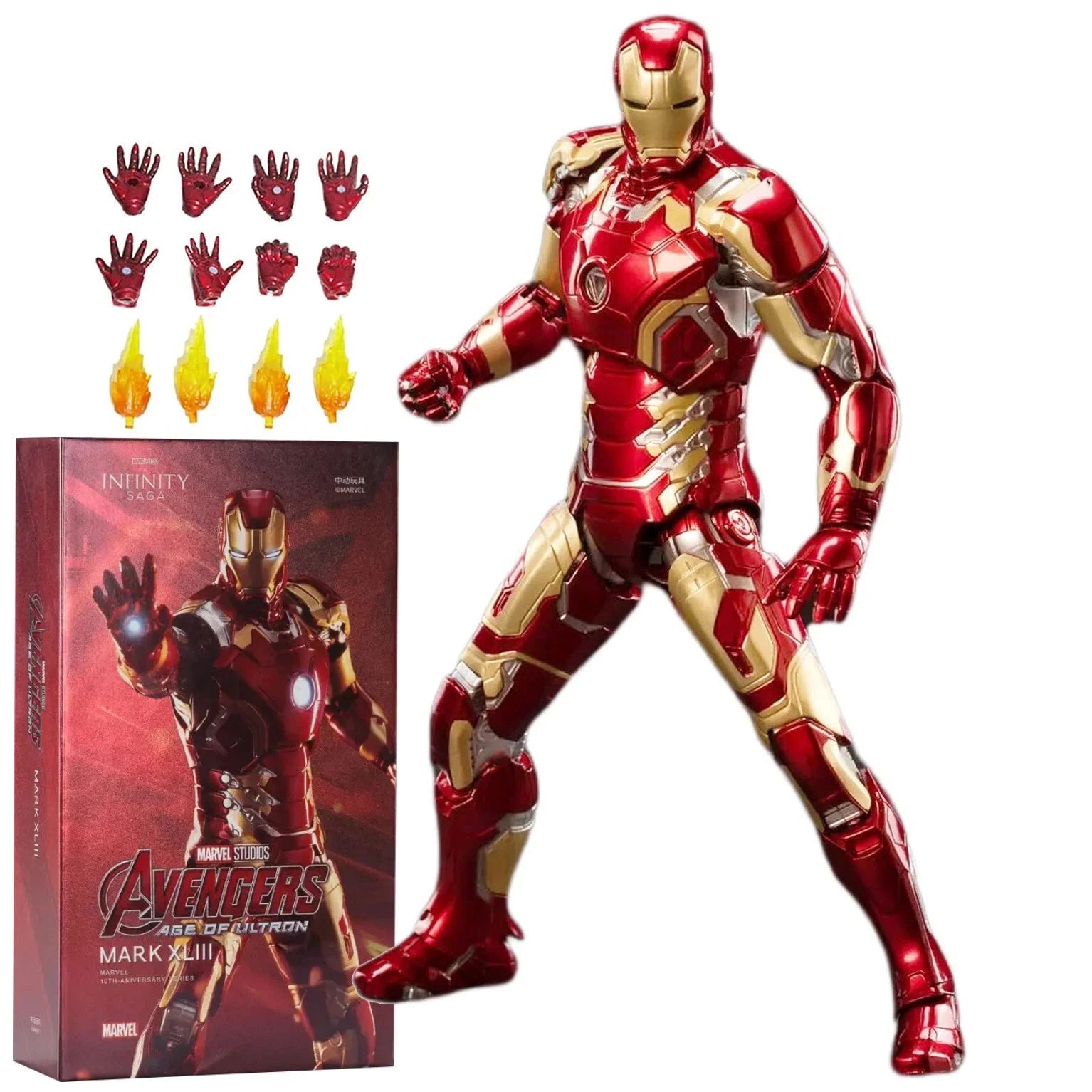 ZD Toys Marvel Iron Man Mark 43 MK43 1/10 Scale 7" Action Figure Model Collector MARVEL - KOEEK