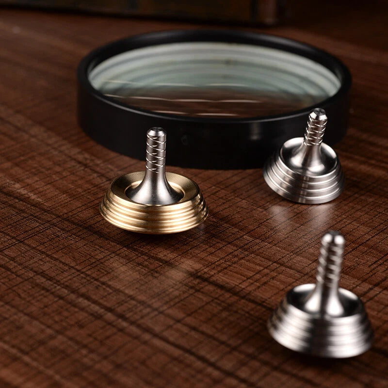 Stainless Steel Brass Spinning Top EDC Desktop Spinner Fidget Toy Stress Relief 07FC0E-D4 - KOEEK
