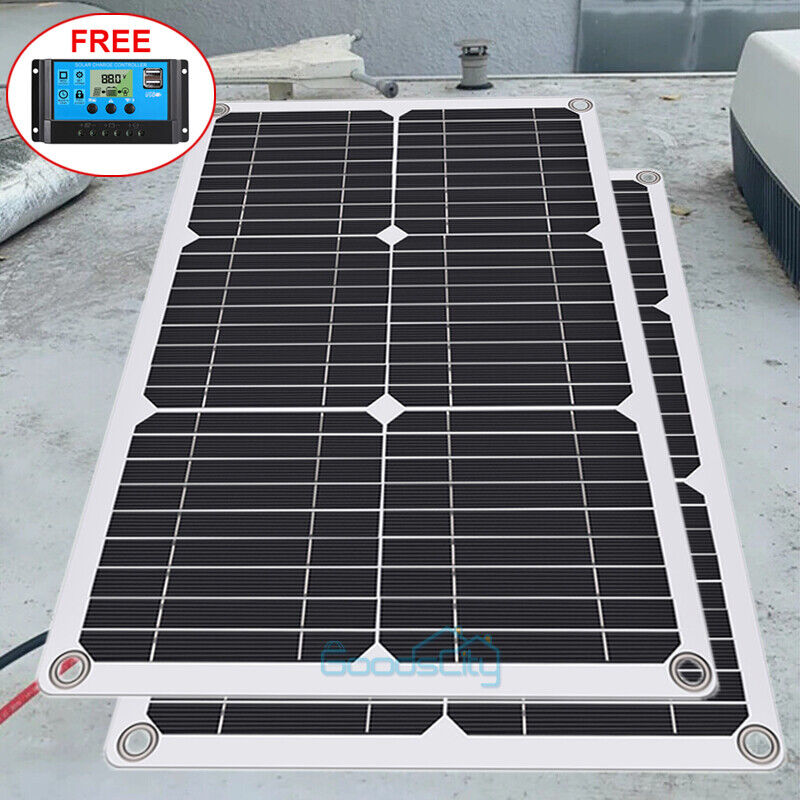 ny 800W Watt Mono Solcellepanel 12V Lading Off-Grid Batteristrøm RV Home Boat Camp