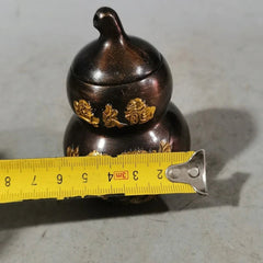 Purple Copper Bagua Dragon Gourd Bottle Feng Shui Wealth Home Decor Figurine 07FC0E-D4 - KOEEK