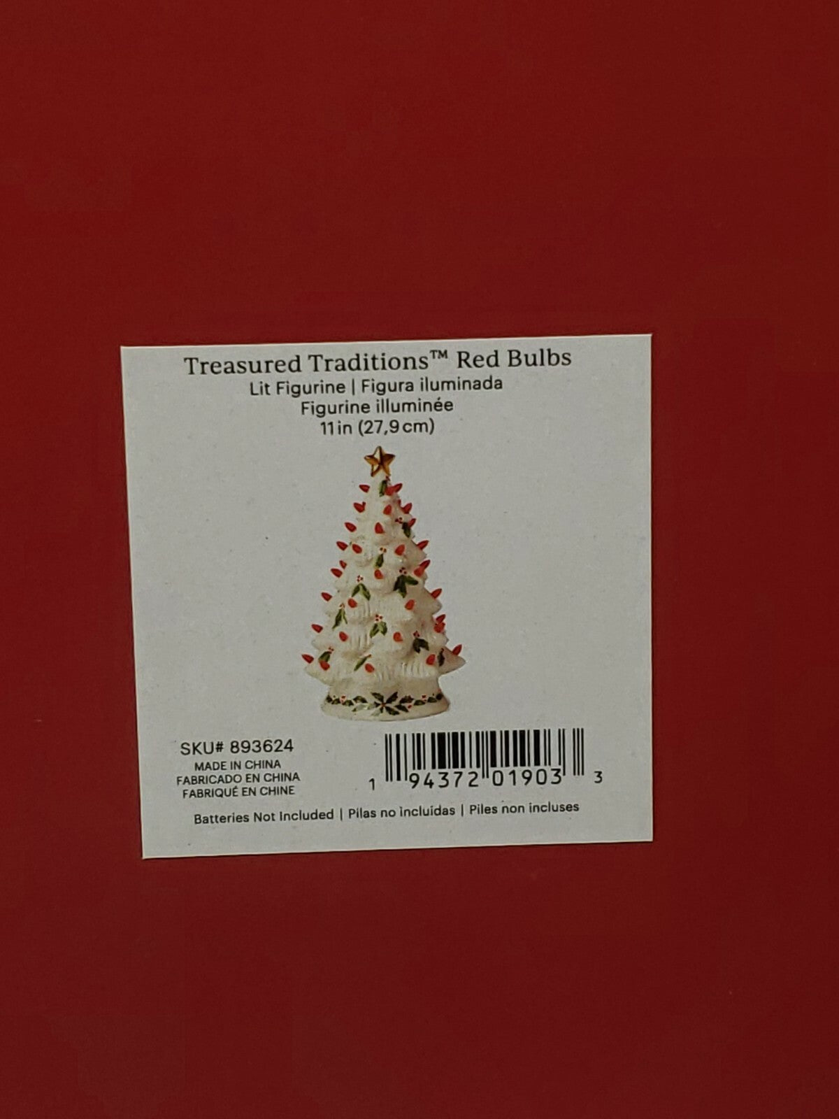 2021 Lenox Holiday Treasured Traditions 11" Lighted Christmas Tree 893624 LENOX - KOEEK