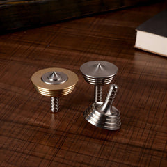Stainless Steel Brass Spinning Top Desktop Gyro Gyroscope EDC Fidget Toy Gift 07FC0E-D4 - KOEEK