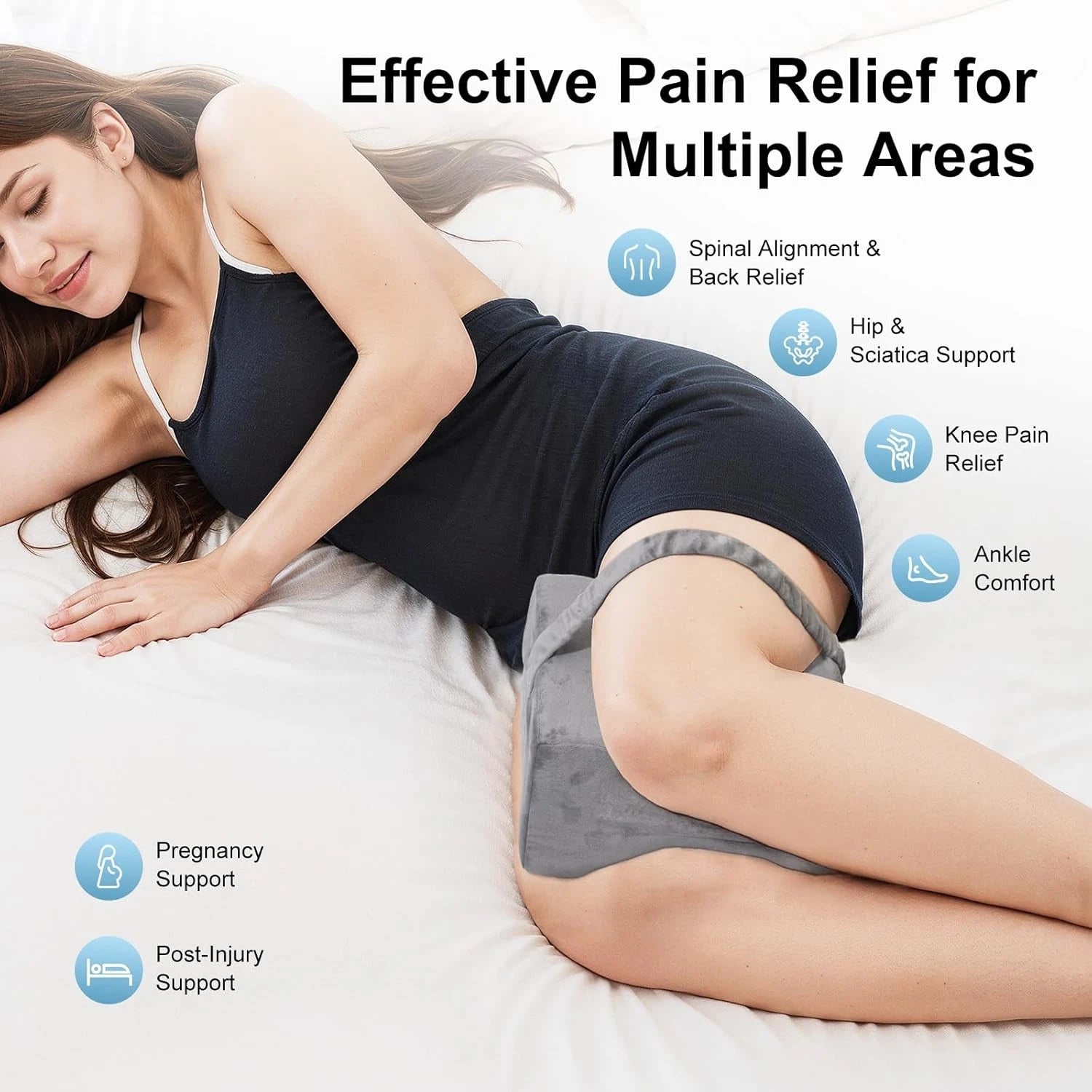 Kneepillow for side sleepers leg pillow for sciaticarelieves back and joint pain 07FC0E-D4 - KOEEK