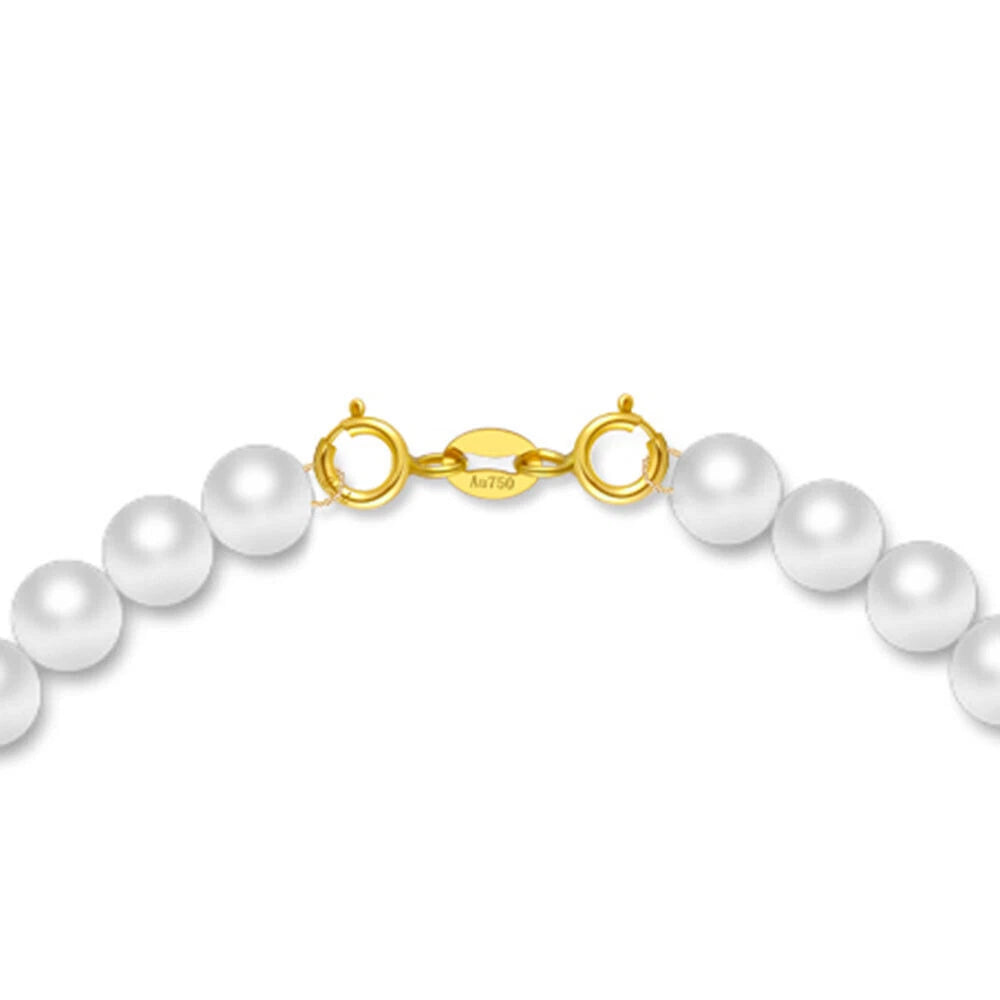 Pure 18K Yellow Rose White Gold Double Spring Clasp / For Bracelet or Necklace 07FC0E-D4 - KOEEK
