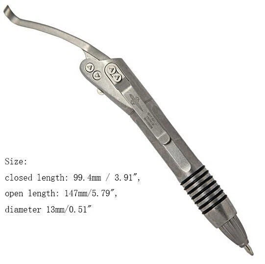 1pcs Titanium Alloy EDC Signature Pen Technology Siphon Pen Tactical Ball Pen 07FC0E-D4 - KOEEK