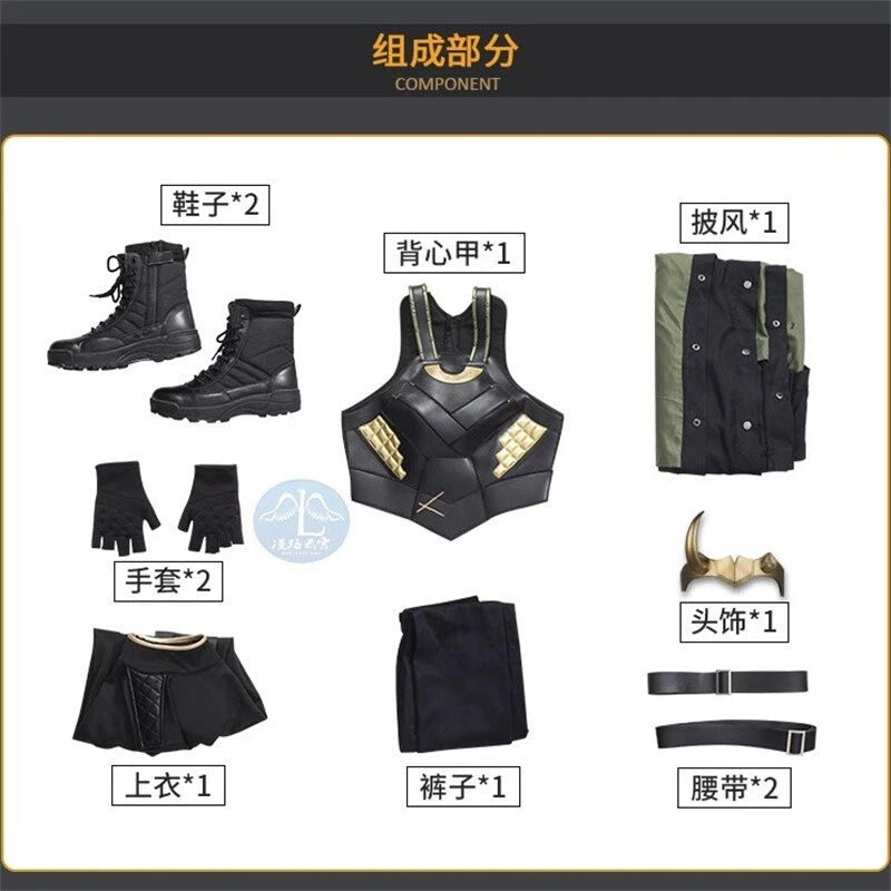 Loki Season 1 Lady Loki Cosplay Costume Outfits Halloween Women's Full Set Shoes 07FC0E-D4 - KOEEK