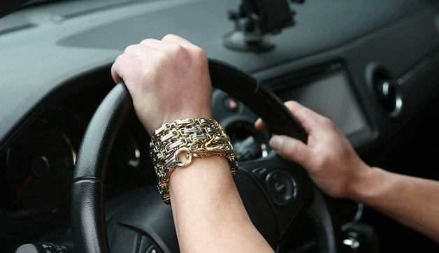 Tactical Steel Whip Kung Fu Bracelet Whip Necklace Waist Chain Car Pendant 07FC0E-D4 - KOEEK