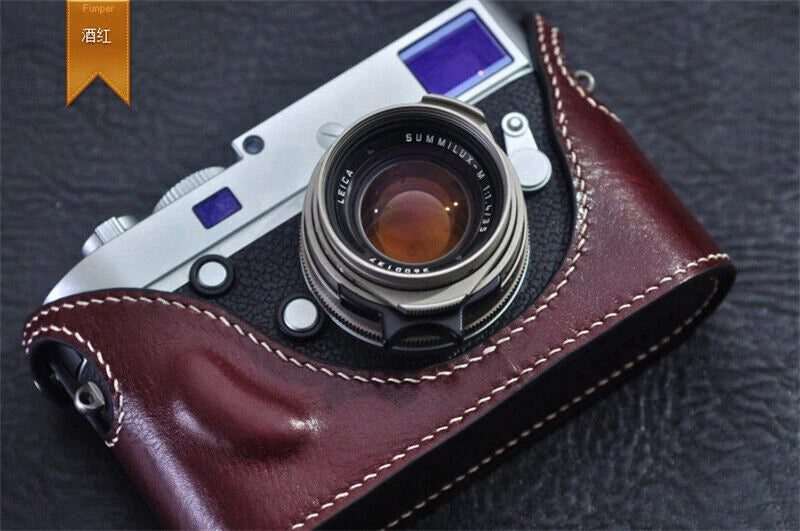 Leather Protective Cover Half Case Handmade for Leica M240 M246 07FC0E-D4 - KOEEK