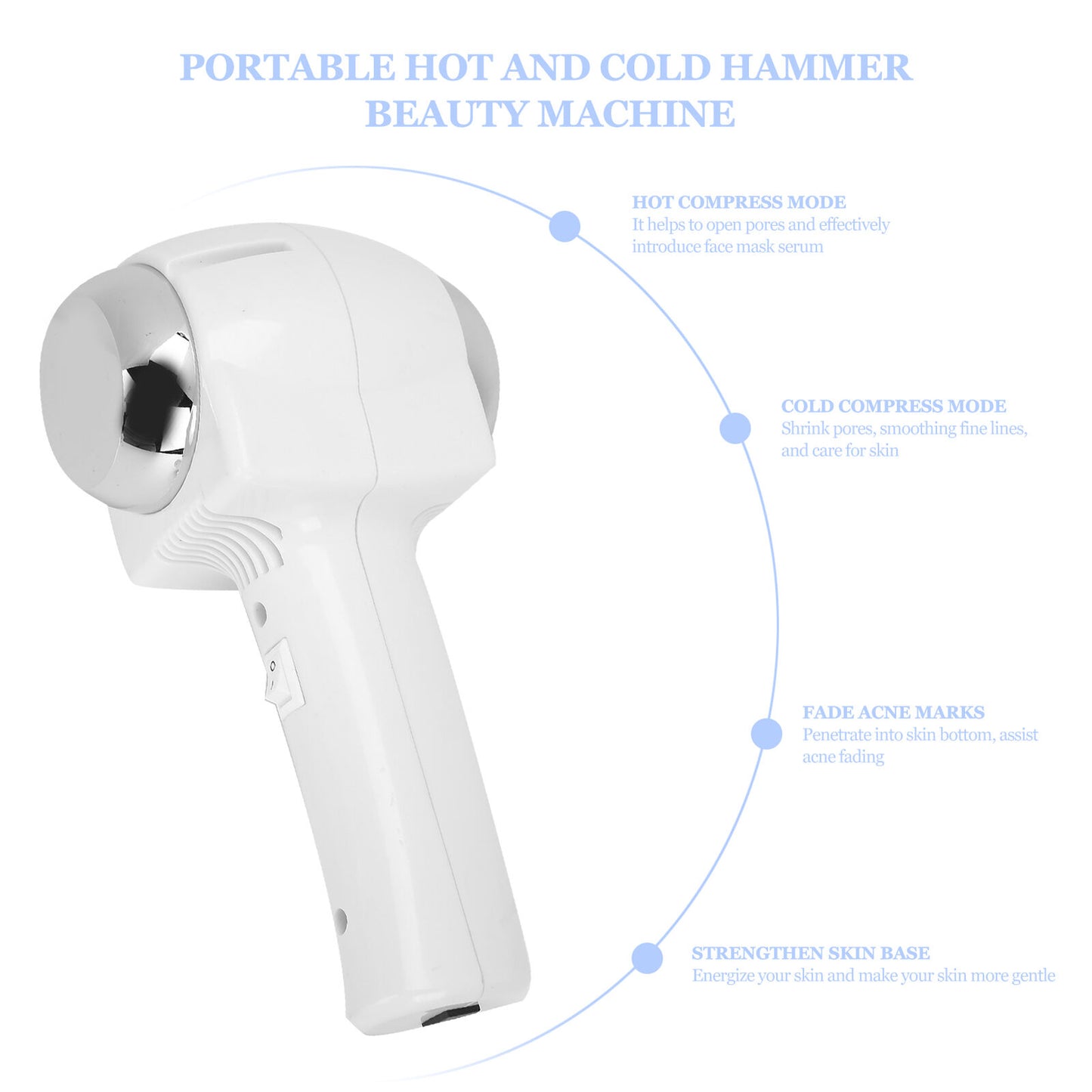 new Hot Cold Hammer Rejuvenation Dark Circle Eye Bag Removal Machine (UK Plug ) HGF koeek - KOEEK