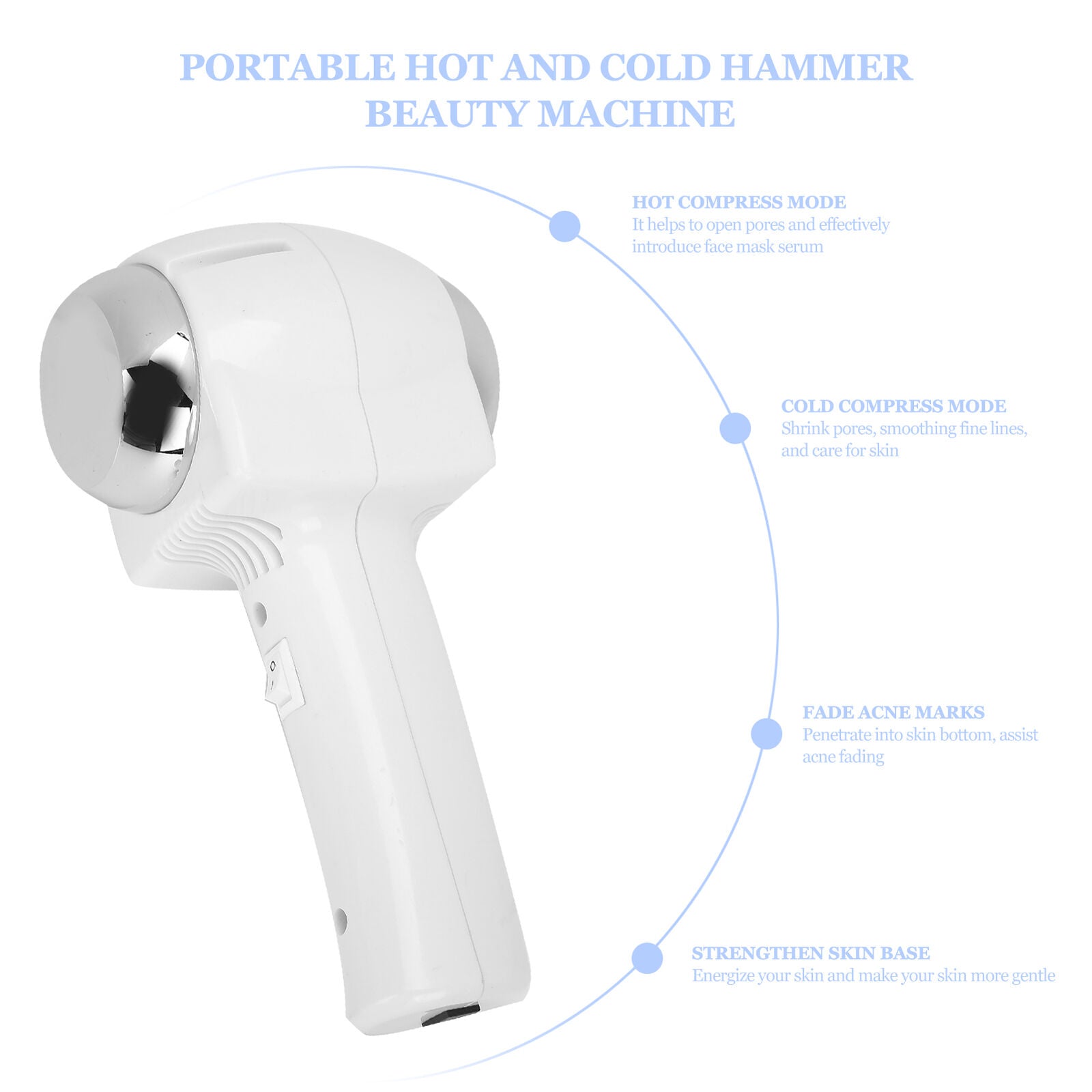 new Hot Cold Hammer Rejuvenation Dark Circle Eye Bag Removal Machine (UK Plug ) HGF koeek - KOEEK