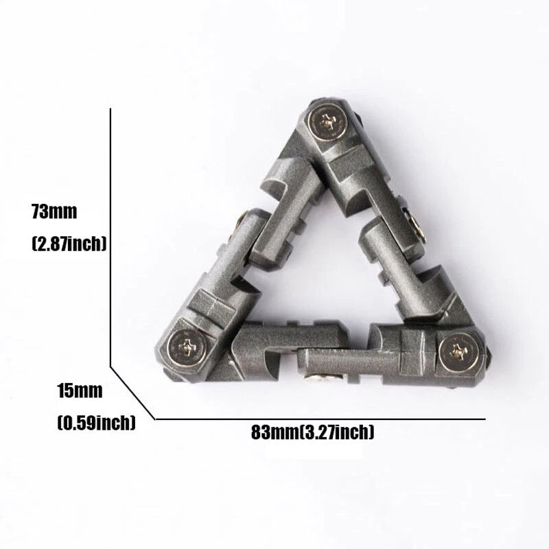 Triangular Fidget Roller Adult Metal EDC Fidget Toys Anxiety Stress Relief Toys 07FC0E-D4 - KOEEK