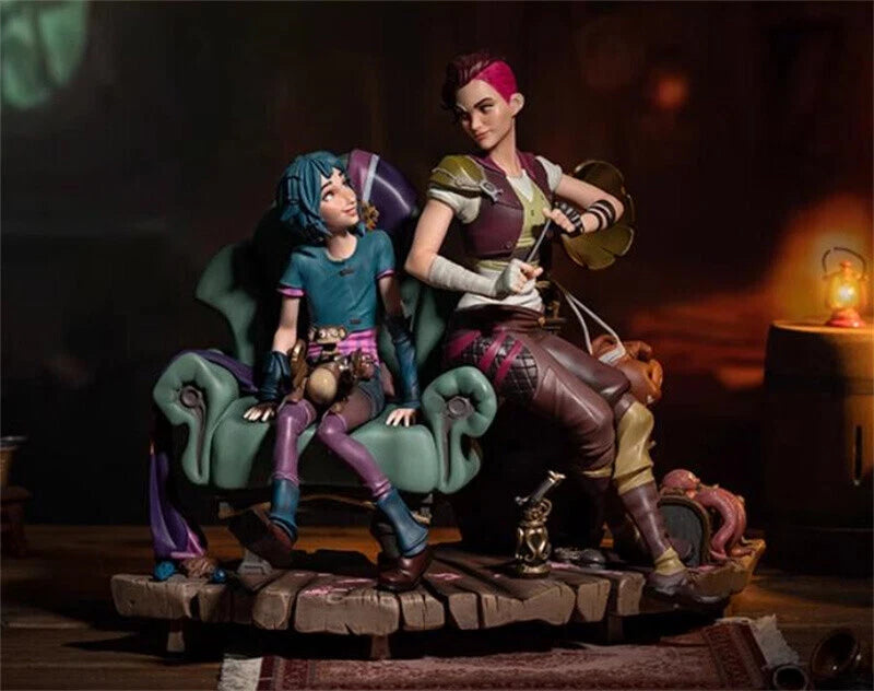1/6 OFFICIAL LOL Arcane League of Legends Vi & Jinx Figure Model Statue Gift 07FC0E-D4 - KOEEK