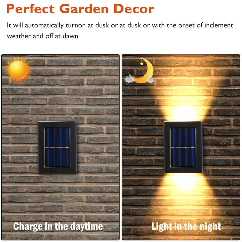 ny 2-10 Solar Luces De Calle luz de pared LED Con Sensor Para Exterior Patio Jardin