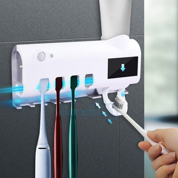 ny Porta Cepillos de Dientes Dispensador de Pasta Dental med Esterilizador Smart HQ