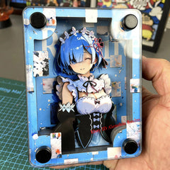 Anime Re:ZERO Rem Acrylic Brick 3D Card Collection Decor Gift 07FC0E-D4 - KOEEK