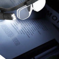 LED Jewelers Headband Magnifier Illuminated Visor Magnifying Glasses with 3 Lens koeek - KOEEK