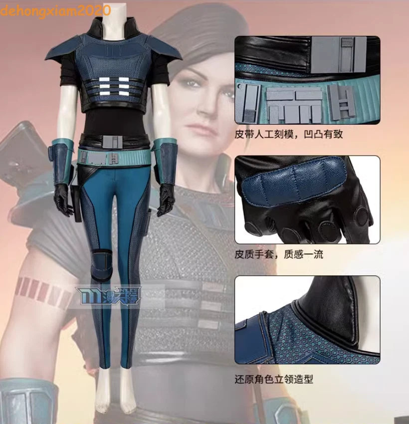 Star Wars Mandalorian Cara Dune Halloween Cosplay Costume Outfit Uniform Suit 07FC0E-D4 - KOEEK