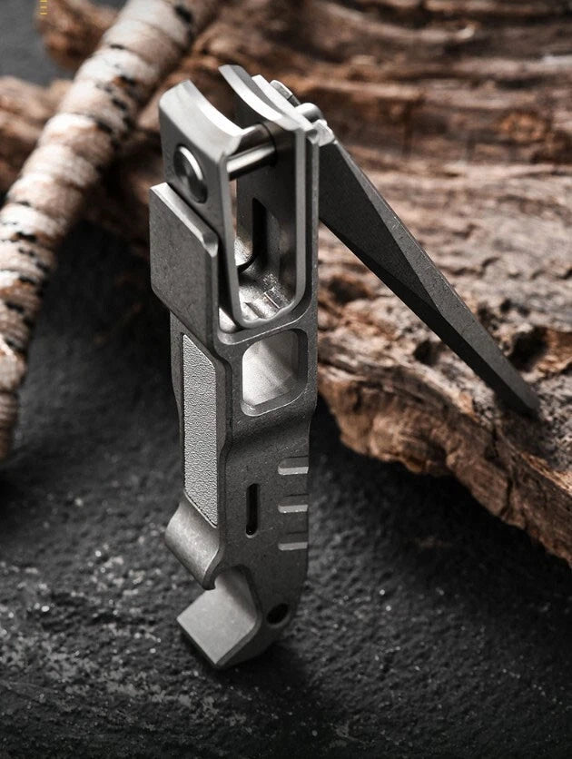 EDC Titanium Alloy Portable Multi Tools Nail Clippers Opener Hang Buckle File 07FC0E-D4 - KOEEK